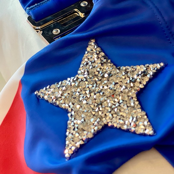 🇺🇸 American Flag One Piece Swimsuit! 🇺🇸 No-Dig waistband red white blue - Picture 8 of 8